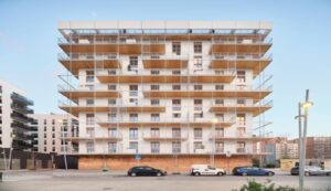 Arquitectura en madera 40 viviendas sociales en Barcelona