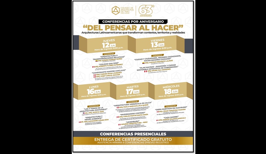 El colegio de Arquitectos celebrará su 63 aniversario