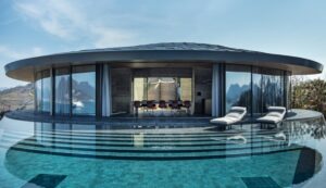 Arquitectura que emerge del paisaje en Japón