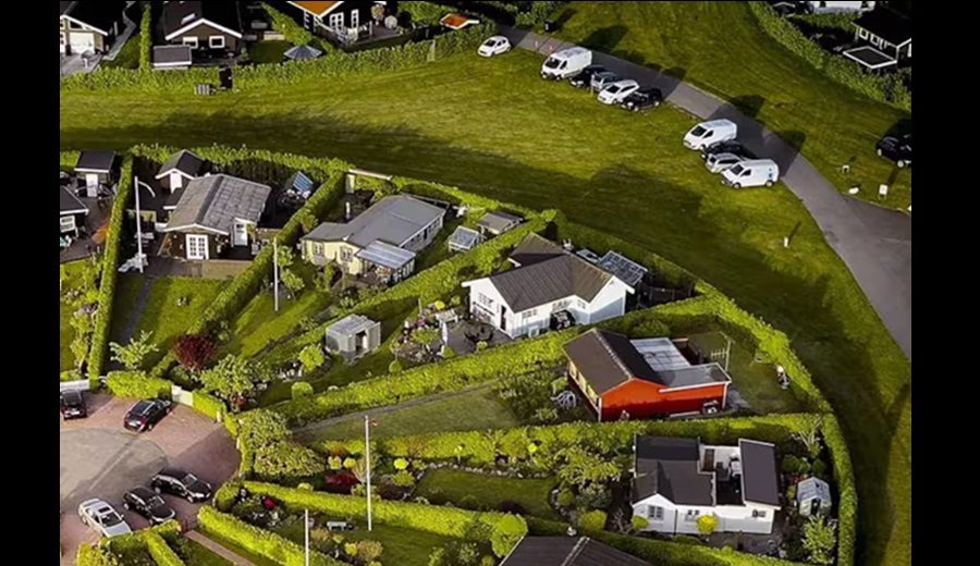 Cómo es el único barrio del mundo con diseño geométrico en círculos que organizan viviendas y espacios verdes