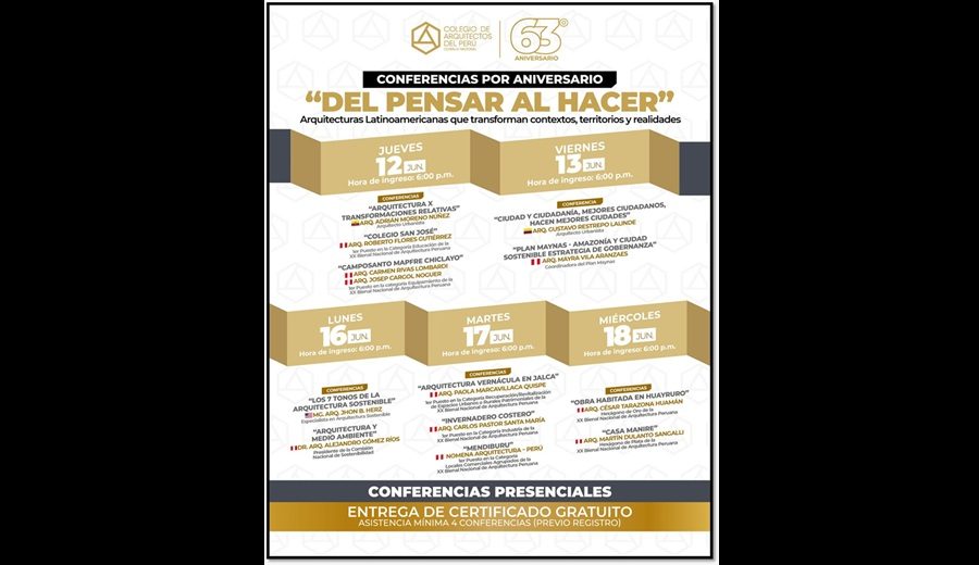 El colegio de Arquitectos celebrará su 63 aniversario